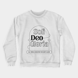 Soli Deo Gloria Modern Design in Light Theme Crewneck Sweatshirt